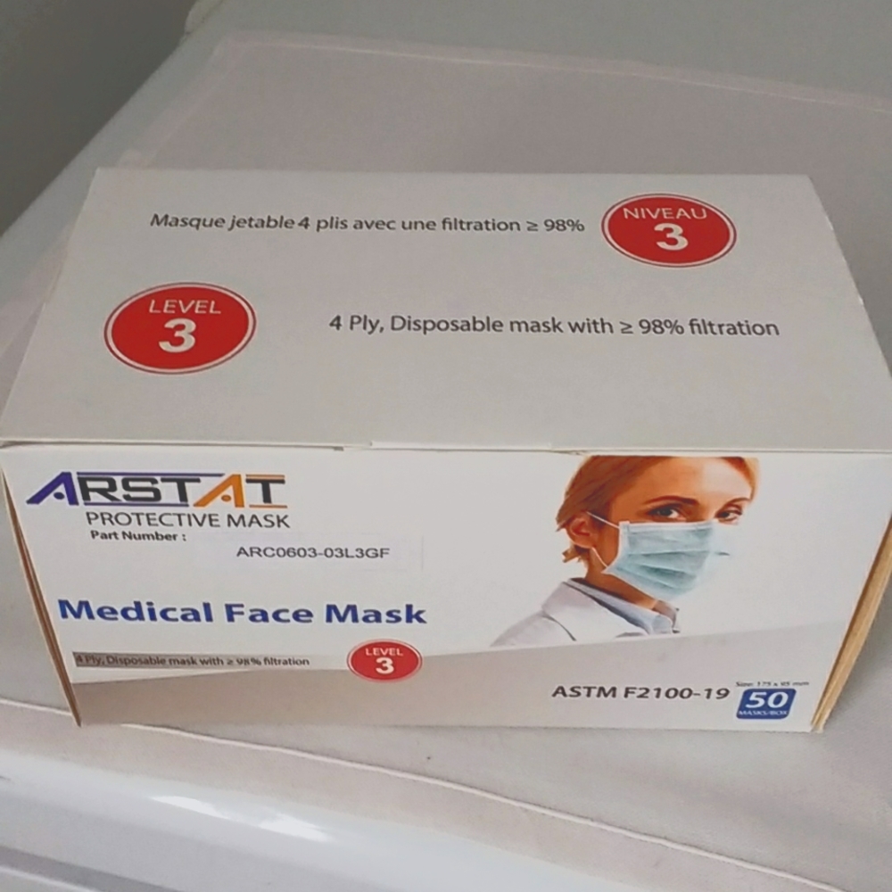 Disposable medical face masks